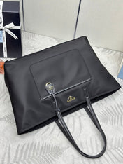 CLASSIC TOTE BAG 43 IN BLACK RE-NYLON FABRIC