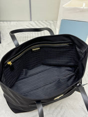 PRADA 25S RE-EDITION 1978 MEDIUM 35 IN BLACK NYLON AND SAFFIANO CALFSKIN