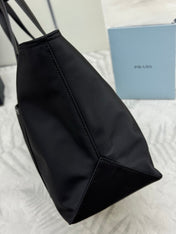 PRADA 25S RE-EDITION 1978 MEDIUM 35 IN BLACK NYLON AND SAFFIANO CALFSKIN