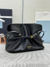 PRADA 25S DADA SMALL BAG 25 IN BLACK CALFSKIN GOLD HARDWRE