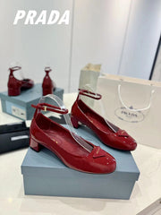 PRA NAPPA MARY JANE PUMPS JAM LAMBSKIN