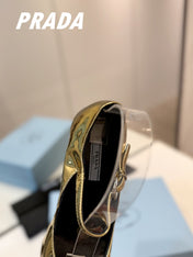 PRA BRUSHED PUMPS METALLIC GOLD LAMBSKIN