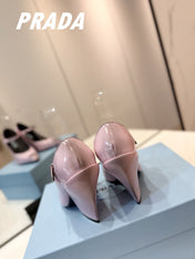 PRA BRUSHED PUMPS PASTEL PINK LAMBSKIN