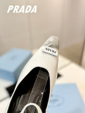 PRA BRUSHED PUMPS WHITE LAMBSKIN