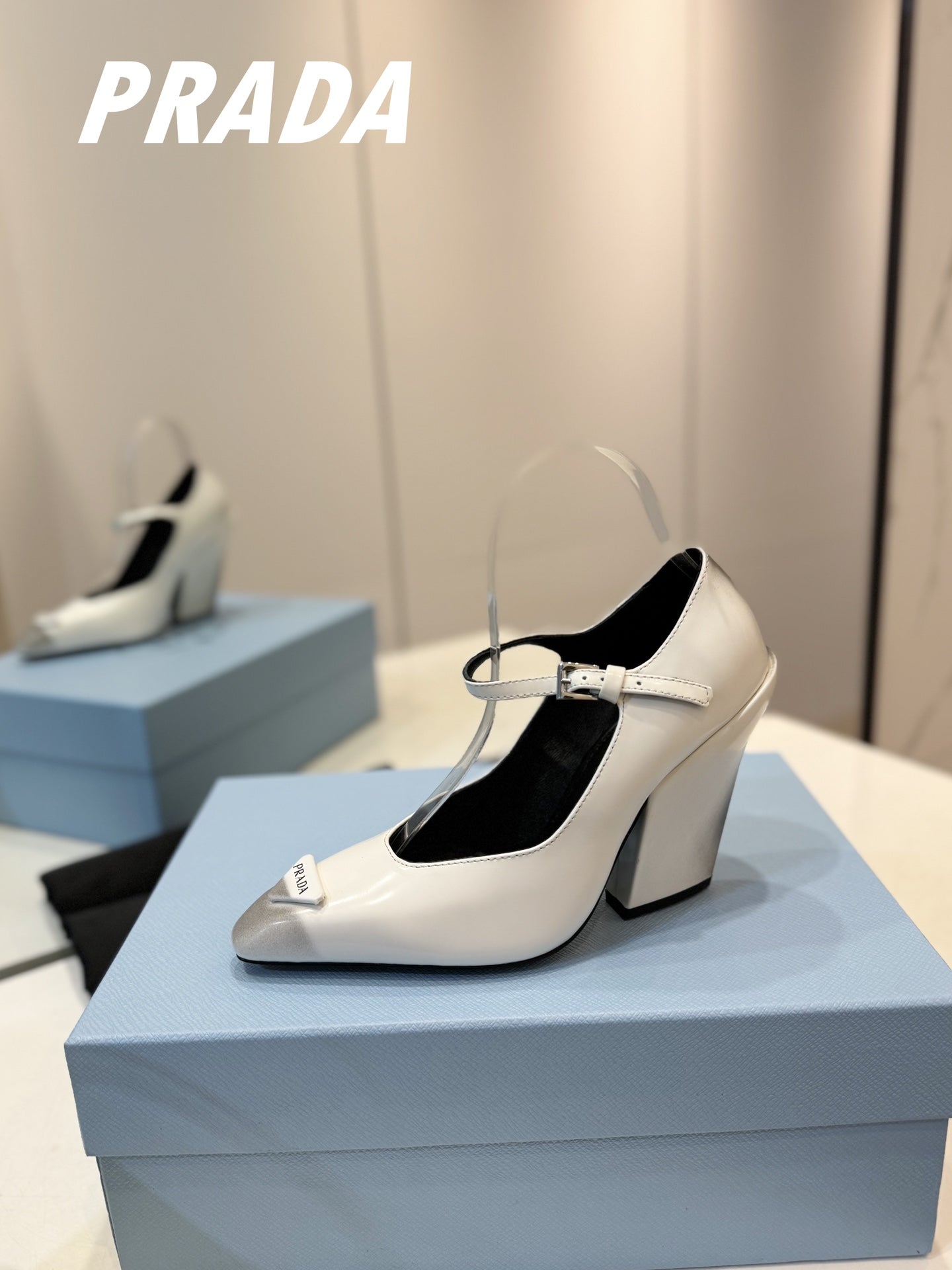 PRA BRUSHED PUMPS WHITE LAMBSKIN