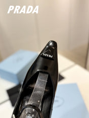 PRA BRUSHED PUMPS BLACK LAMBSKIN