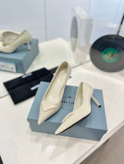 Pra Pumps 75 White Patent Leather