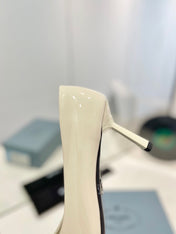 Pra Pumps 75 White Patent Leather