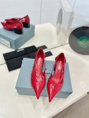 Pra Pumps 50 Square Sole Red Patent Leather
