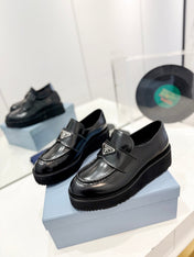 PRA BRUSHED LOAFERS BLACK LAMBSKIN
