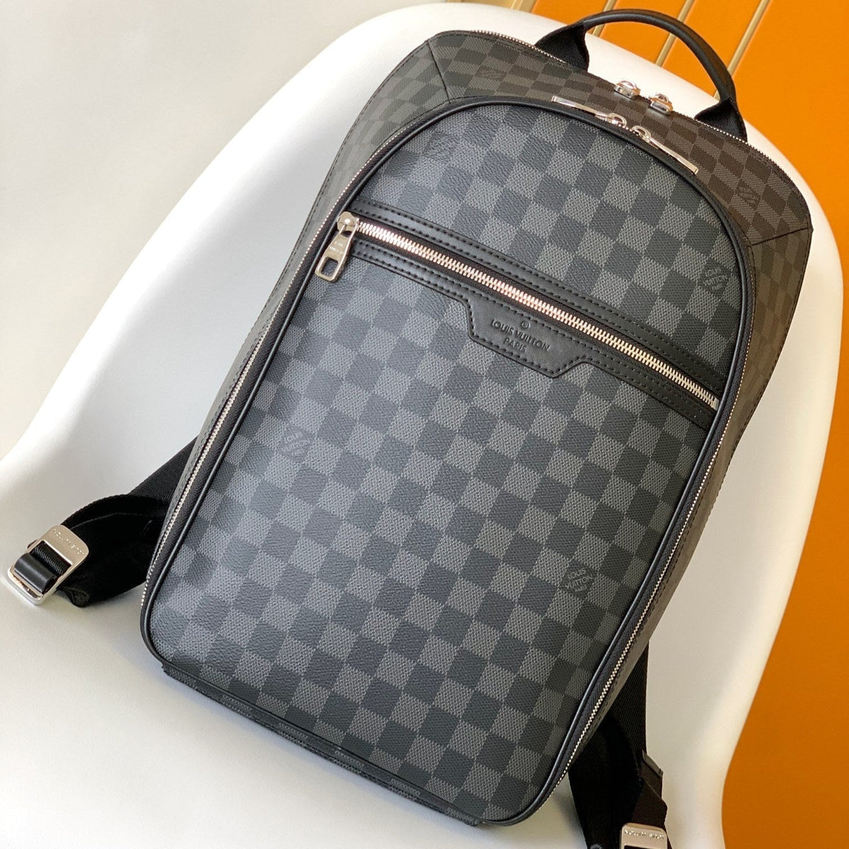 LV 25S MICHAEL BACKPACK 42 IN DAMIER INFINI ONYX CALFSKIN