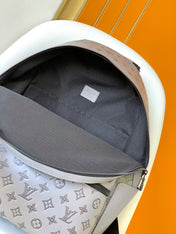 DISCOVERY BACKPACK 38 IN GREY MONOGRAM ECLIPSE CANVAS AND TAURILLON