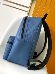 DISCOVERY BACKPACK 38 IN BLUE MONOGRAM ECLIPSE CANVAS AND TAURILLON