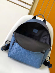 DISCOVERY BACKPACK 38 IN BLUE MONOGRAM ECLIPSE CANVAS AND TAURILLON