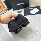 BALLET FLAT 10 MM IN BLACK RAFFIA
