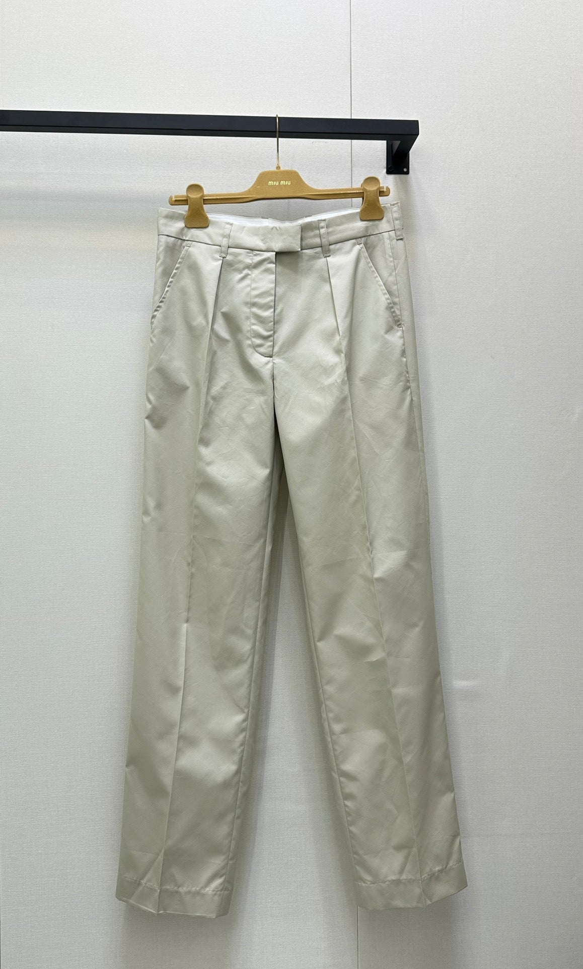 MIUMIU HIGH-WAISTED WIDE-LEG PANTS STYLE 52