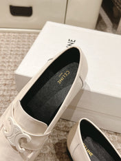 TRIOMPHE LOAFER IN WHITE PATENT CALFSKIN