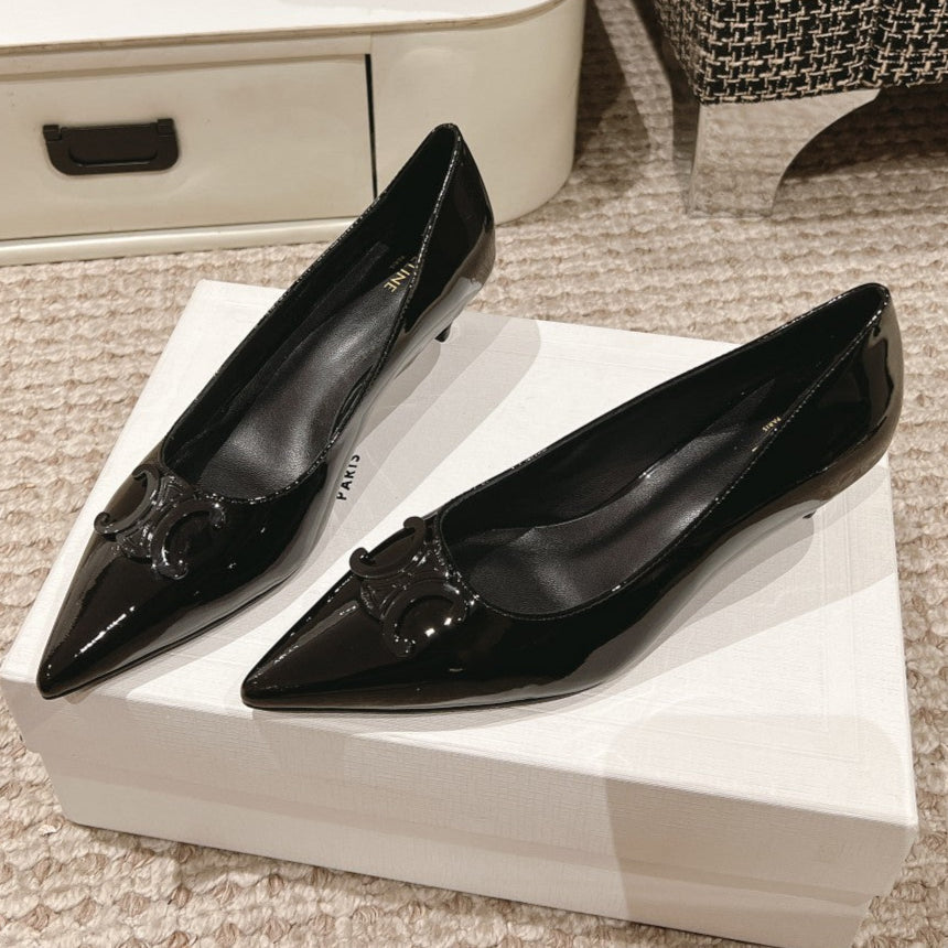 HIGH PUMP 5 CM IN BLACK PATENT CALFSKIN