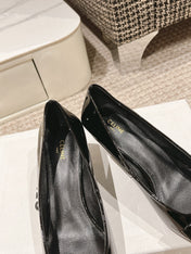 TRIOMPHE HIGH PUMP 5 CM IN BLACK PATENT CALFSKIN