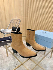 PRA ANKLE BOOTS IN TAN BROWN SUEDE