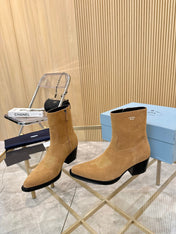 PRA ANKLE BOOTS IN TAN BROWN SUEDE