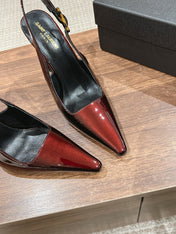 SL DUNE SLINGBACK PUMPS APPLE POLISHED CALFSKIN