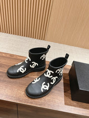 CC RAIN BOOTS BLACK TPU WITH WHITE LOGO 01