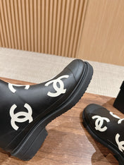 CC RAIN BOOTS BLACK TPU WITH WHITE LOGO