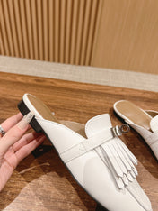 0Z Mule Fringed White