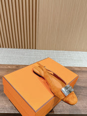 Innocente Slingback Suede Goatskin Orange