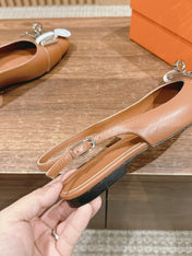 Innocente Slingback Suede Goatskin Brown