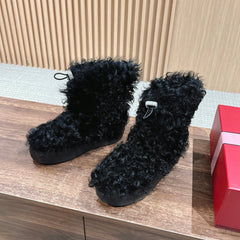 VIV' RANGERS SHEARLING ANKLE BOOT IN BLACK SHEEPSKIN