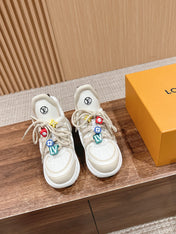 LV ARCHLIGHT SNEAKER IN BLANC BEIGE EMBOSSED CALFSKIN