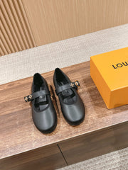 MARY JANE FLAT IN BLACK CALFSKIN 168943