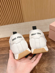 BALLET SHOES IN WHITE LAMBSKIN AND FABRIC ANTI-SLIP RUBBER SOLE