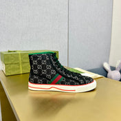 GG TENNIS 1977 HIGH-TOP TRAINER BLACK CANVAS