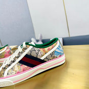 GG TENNIS 1977 TRAINER CANVAS WITH FLOWERS MOTIF