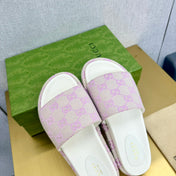 GG PLATFORM SLIDE SANDAL PASTEL PINK CANVAS