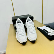 CLASSIC TRAINER IN WHITE MERCERIZED VELVET