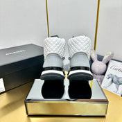 ATHLETIC SHOES IN WHITE MIX ASH GRAY CALFSKIN