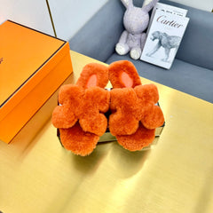 ORAN SHEARLING SANDALS SALAMANDER ORANGE