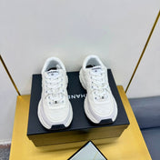DAD SNEAKER IN WHITE LAMBSKIN AND SUEDE