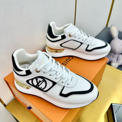 NEO RUN AWAY SNEAKER IN WHITE MIX BLACK CALFSKIN