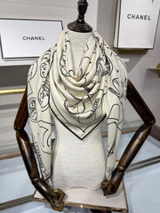 CHANEL 25S SCARF 140 IN SILK 732180