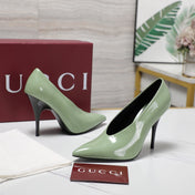 GG CLASSIC HIGH HEEL 105 IN PISTACHIO GREEN LAMBSKIN