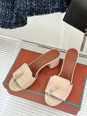 HIGH HEELS IN BEIGE SUEDE AND LAMBSKIN