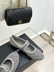CC FLAT MARY JANE 25SS IN GREY EMBELLISHED WITH RHINESTONES