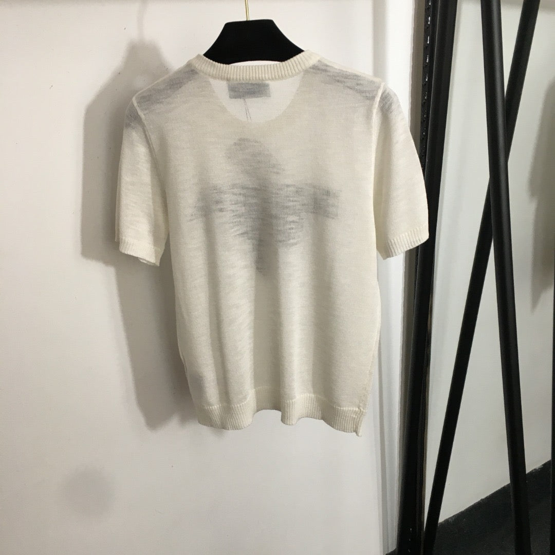 PRADA SHORT-SLEEVE KNIT TOP STYLE 178