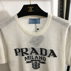 PRADA SHORT-SLEEVE KNIT TOP STYLE 178