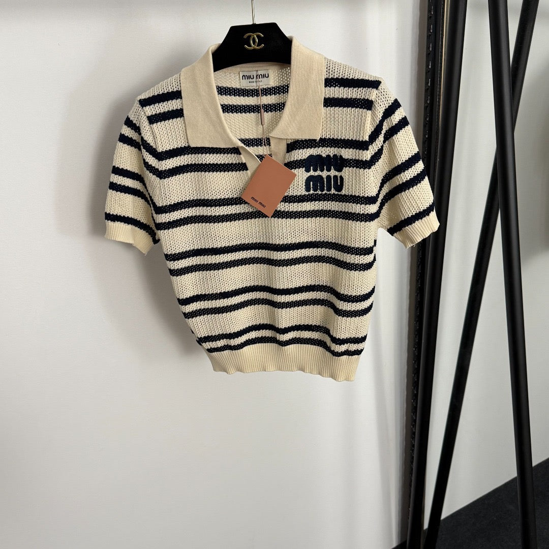 MIUMIU KNIT POLO SHIRT STYLE 388